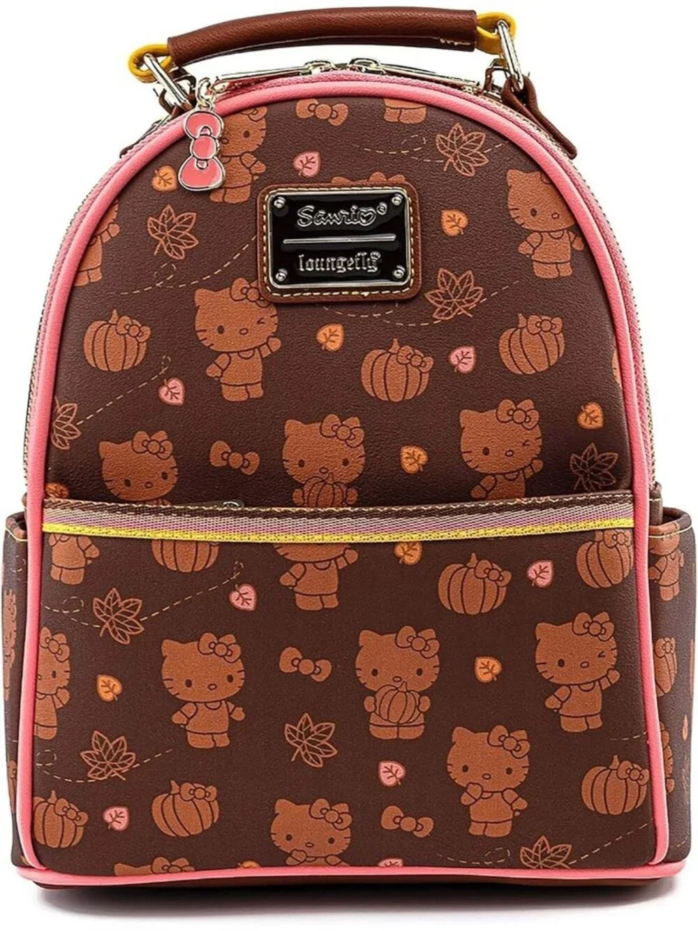 Loungefly x Sanrio Hello Kitty Pumpkin Spice Print Mini Convertible Backpack NEW
